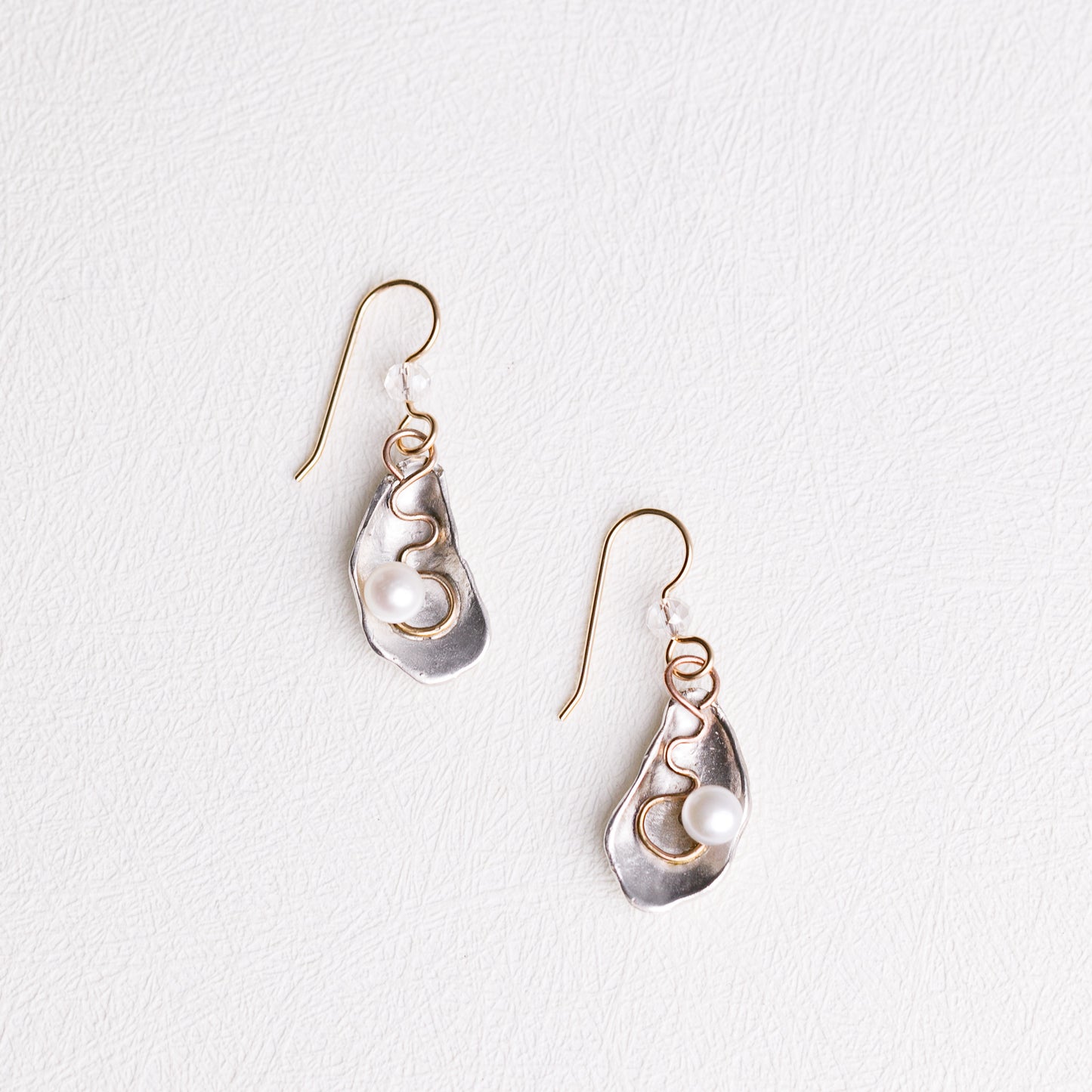 Oyster Dangle Earrings – Sterling Silver & Pearl