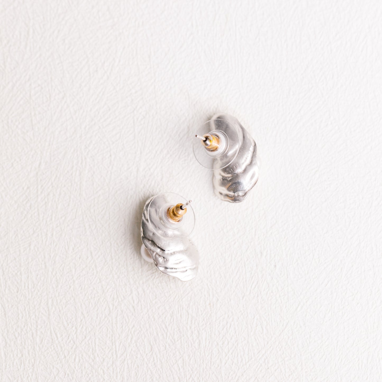 Oyster Post Earrings – Sterling Silver & Pearl