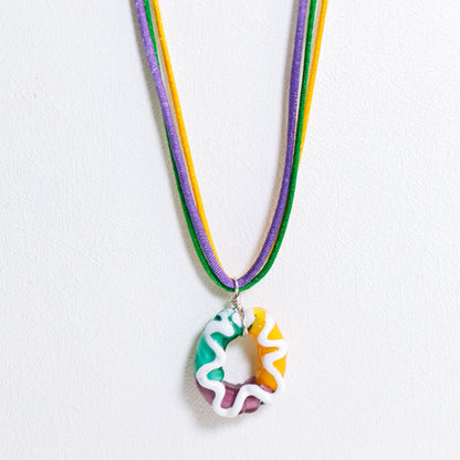 King Cake Pendant on Cord