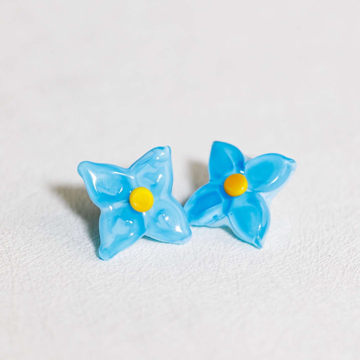 Aqua Hydrangea Post Earrings