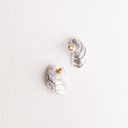 Oyster Post Earrings – Sterling Silver & Pearl